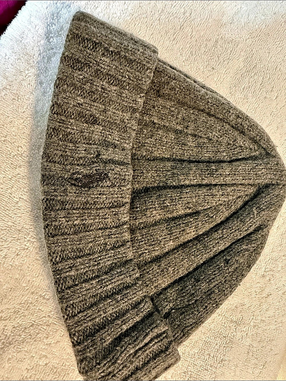 Polo Ralph Lauren Ribbed Lambswool Beanie in Gray